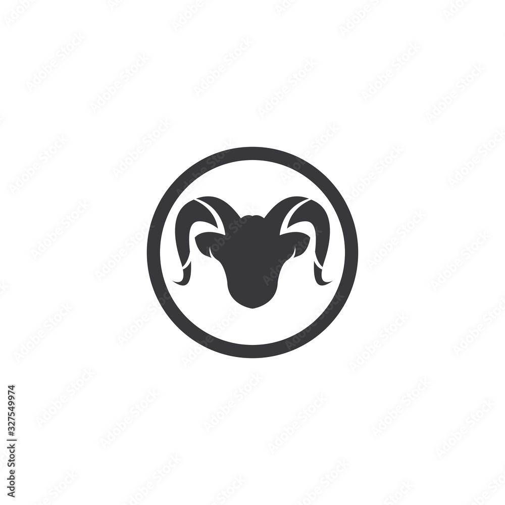 Ram Horns Vector logo Icons Template Stock Vector | Adobe Stock