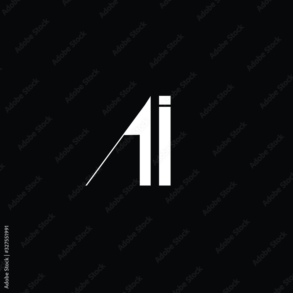 Professional Minimal Letter AI Logo Design in Editable Vector Format Professional Minimal Letter AI Logo Design in Editable Vector Format