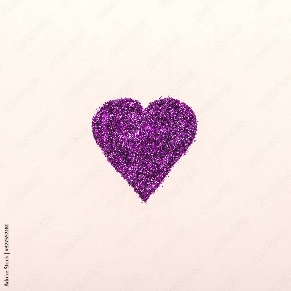 Glitter purple heart