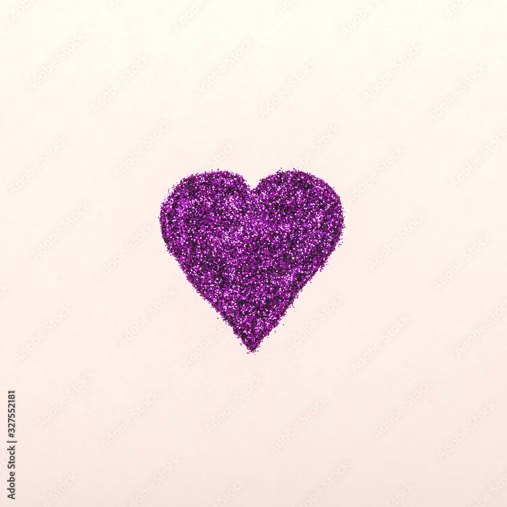 Fototapeta premium Glitter purple heart