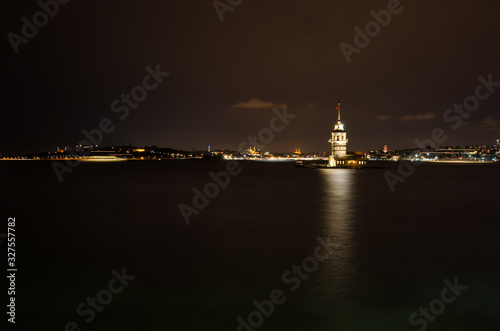 Maiden's Tower (Kızkulusi) on the Bosphorus in Istanbul, Turkey