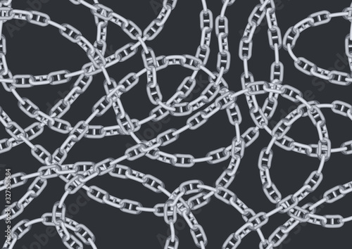 Seamless pattern with old chains.