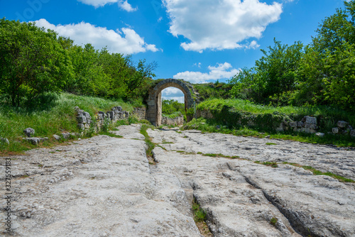 Ancient stony road, Chufut-Kale photo