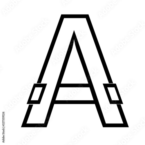 Simple Art Monochrome Alphabet Logo-A04