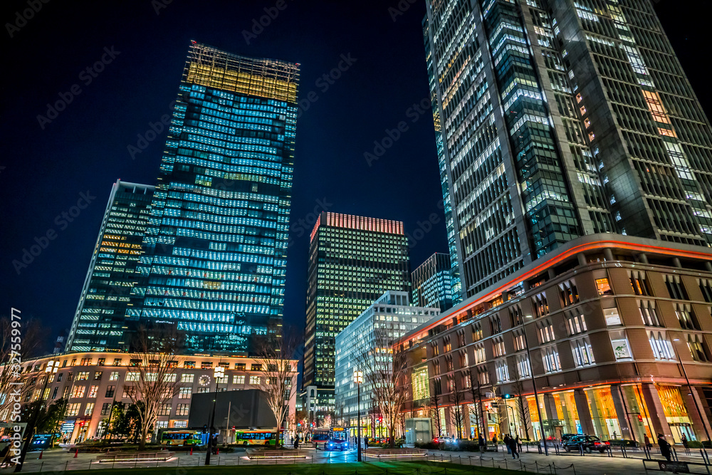 東京駅 丸の内 夜景 ~Tokyo Station And Buildings Night View~ 東京駅 丸の内 夜景 ~Tokyo Station And Buildings Night View~