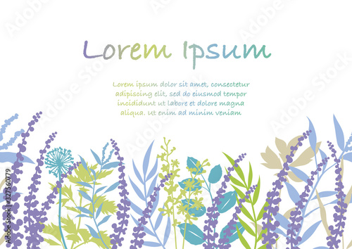 シームレスなボタニカル背景イラスト