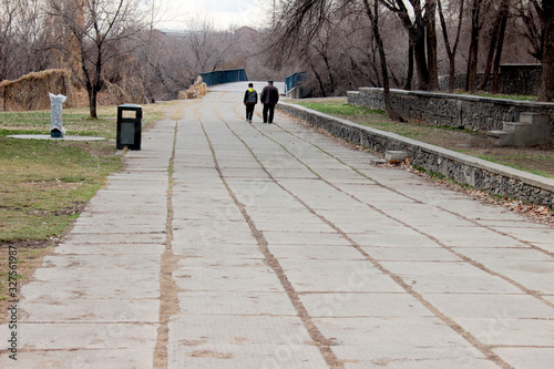 people walking in the park