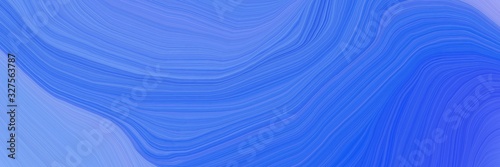 landscape banner with waves. modern curvy waves background illustration with royal blue and corn flower blue color