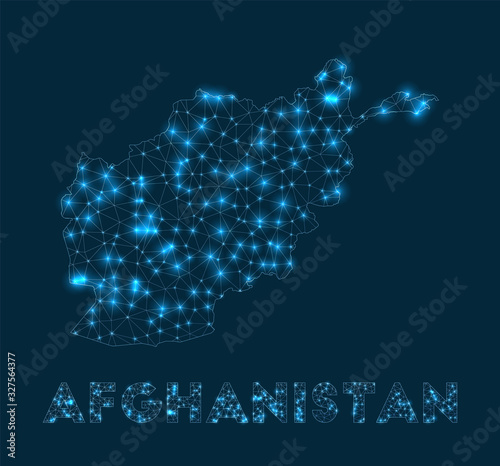 Fototapeta Afghanistan network map