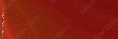 futuristic banner background with dark red, firebrick and sienna color. modern soft swirl waves background illustration