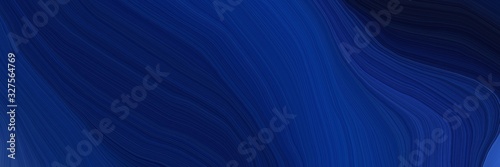 futuristic banner background with midnight blue, very dark blue and strong blue color. curvy background illustration