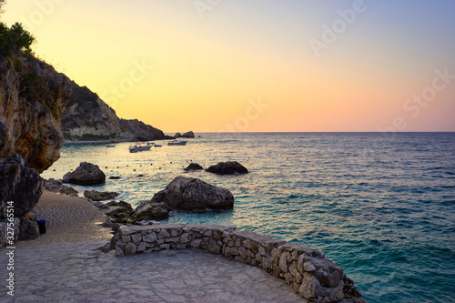 Agios Nikitas village on Lefkada island photo