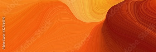 beautiful futuristic banner with dark orange, maroon and pastel orange color. curvy background illustration
