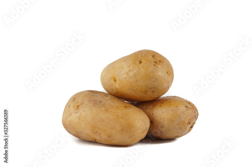 Potatoes over white background. Food concept