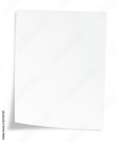 White Paper sheet background - isolated on white