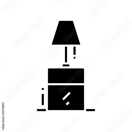 Little torchere black icon, concept illustration, vector flat symbol, glyph sign.