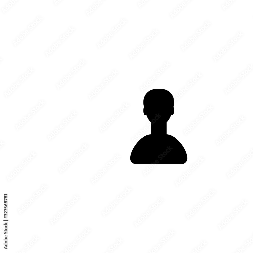 Man person icon. Male user profile symbol. Fake profile sign logo design element Man person icon. Male user profile symbol. Fake profile sign logo design element