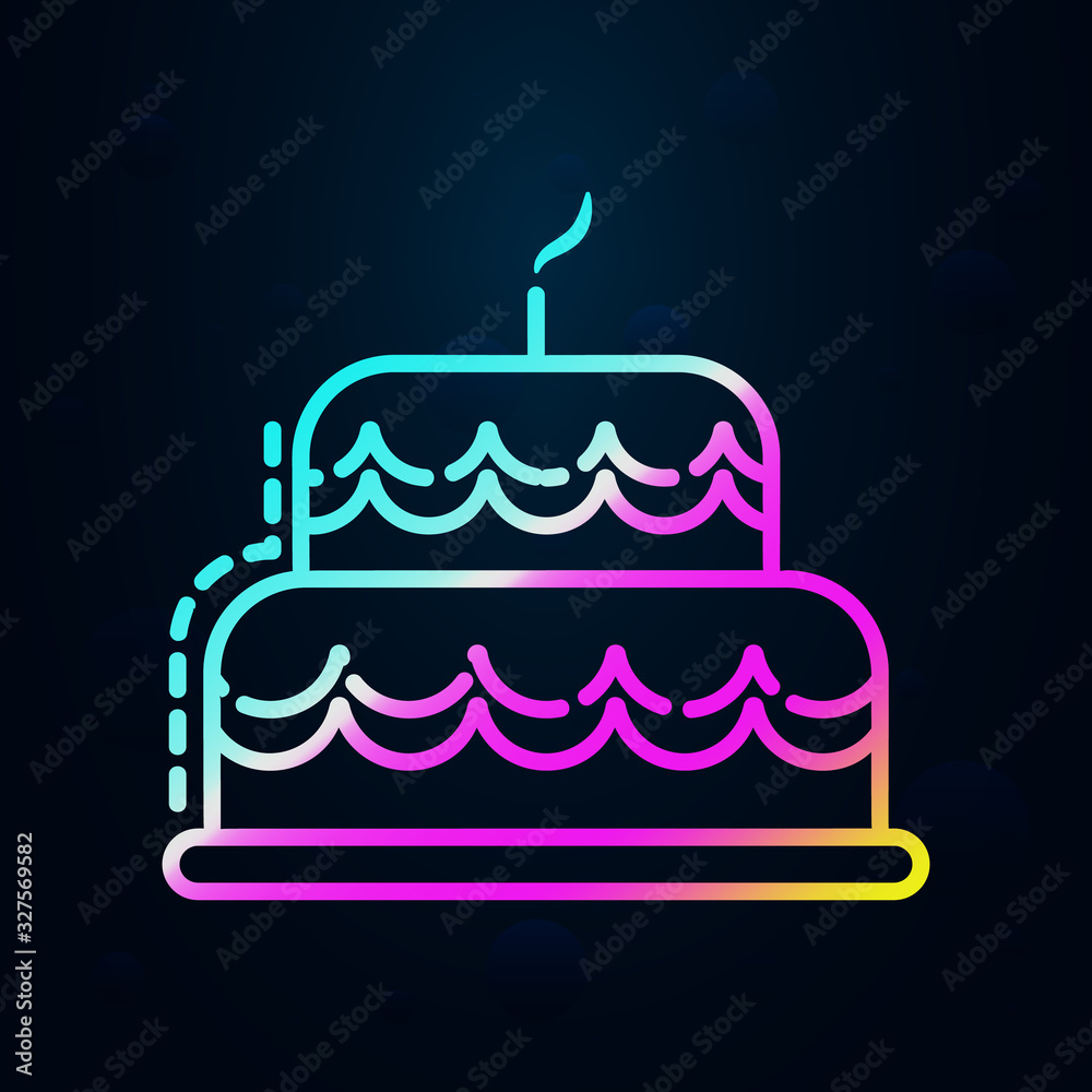 birthday cake in nolan style icon. Simple thin line, outline vector of birthday icons for ui and ux, website or mobile application birthday cake in nolan style icon. Simple thin line, outline vector of birthday icons for ui and ux, website or mobile application