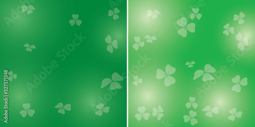 green vector backgrounds with clover leaves for saint patrick's day - abstract illustration