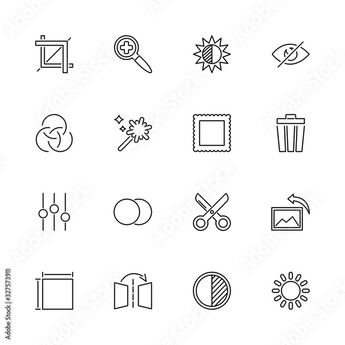 Image Editing - Flat Vector Icons