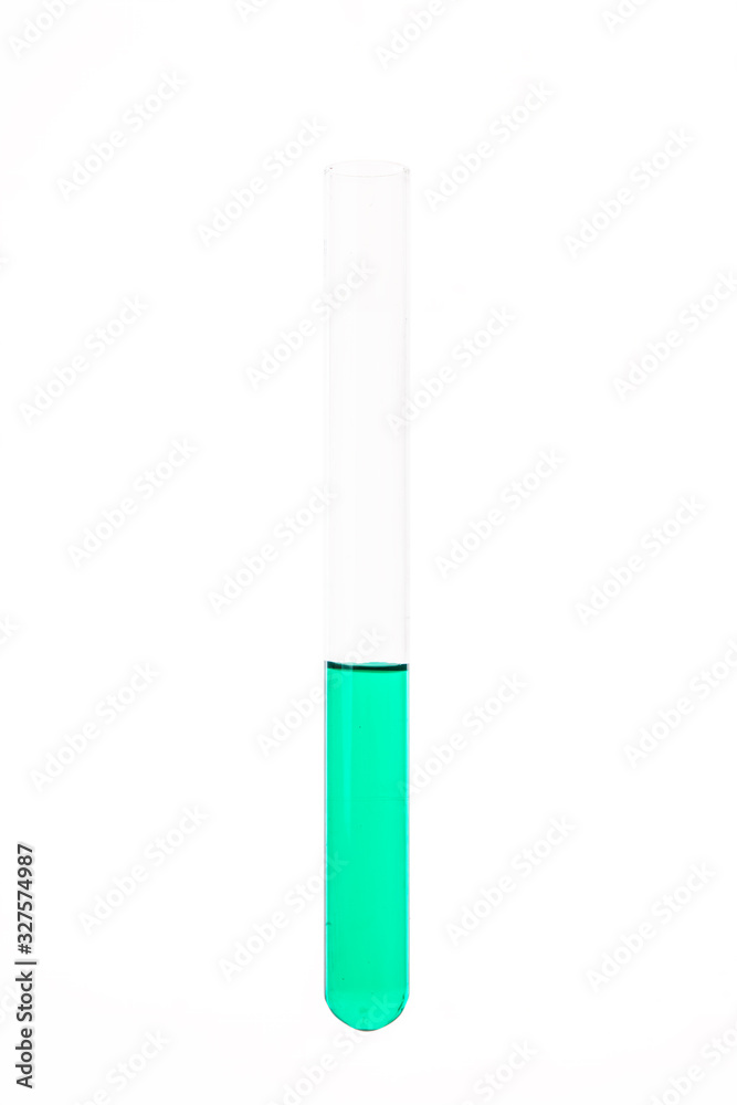 green liquid in test tube green liquid in test tube