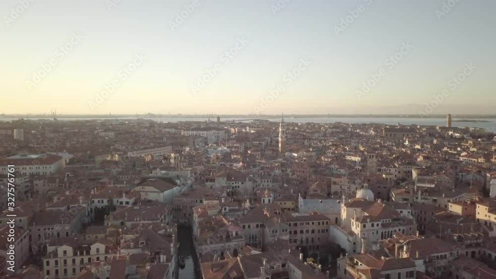 Venice, Italy. Aerial view of historic city centre