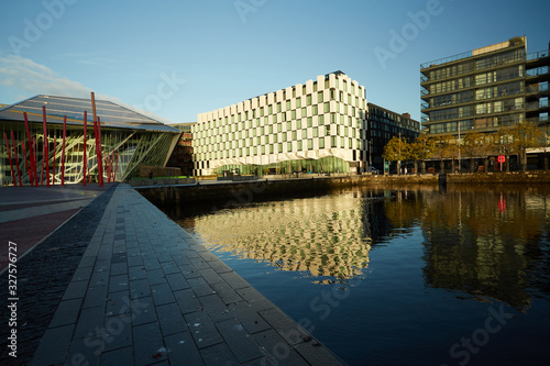 Grand Canal Square in Dublin City, Ireland