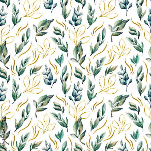 Wallpaper Mural Watercolor floral pattern. Torontodigital.ca