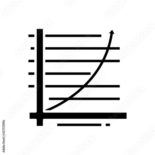Increase power black icon, concept illustration, vector flat symbol, glyph sign.