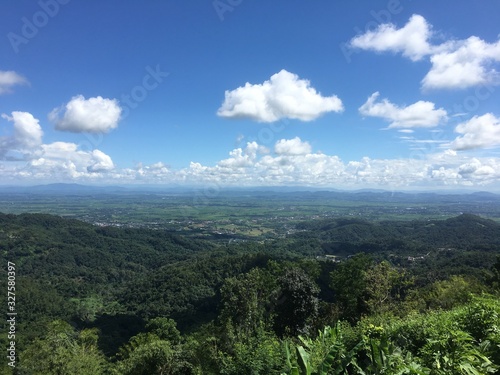 clouds over mountains