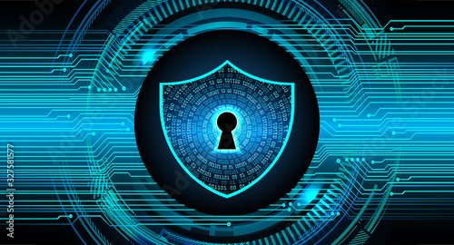 Closed Padlock on digital background, cyber security