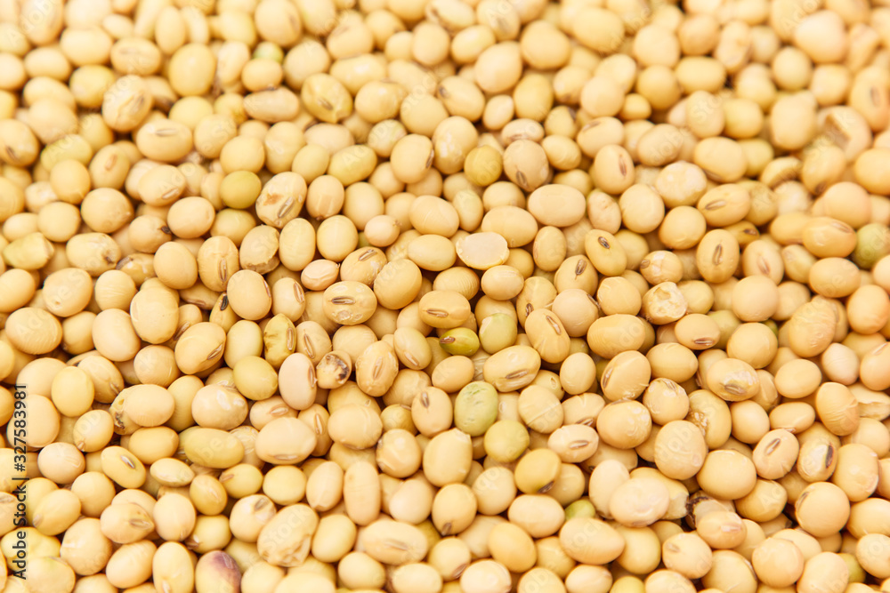 A pile of soybeans in a bamboo basket A pile of soybeans in a bamboo basket