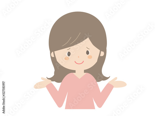 Young woman saying I do not know