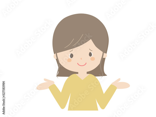 Young woman saying I do not know