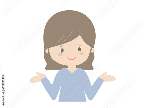 Young woman saying I do not know