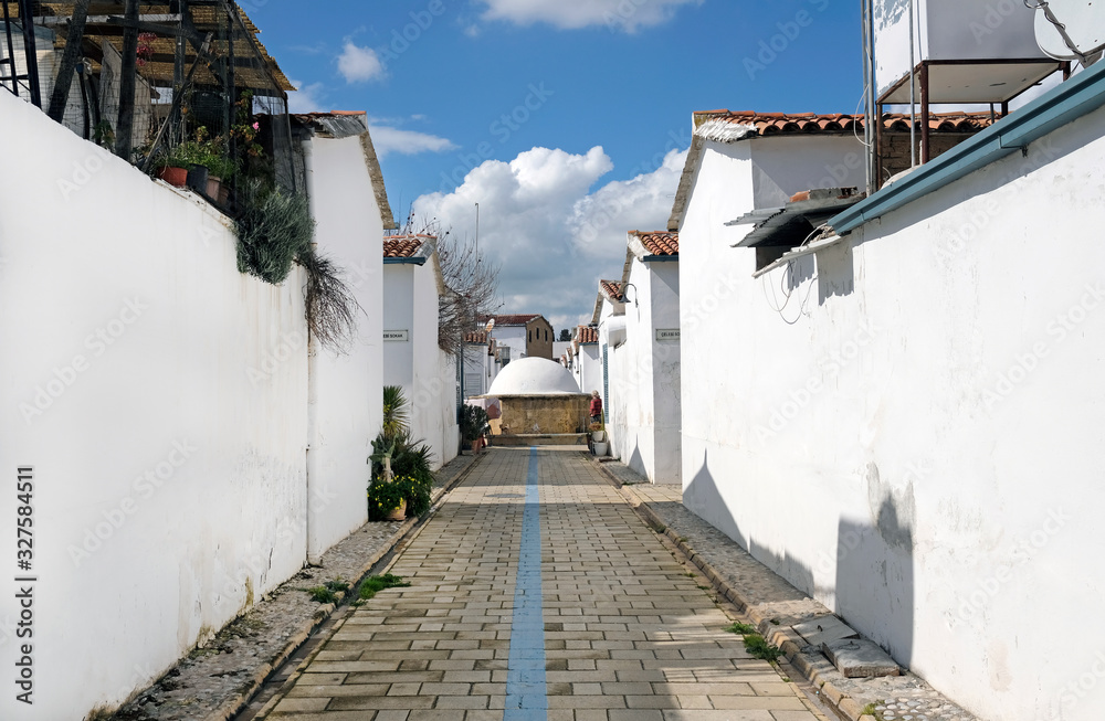 White houses at Samanbahce quarter of Nicosia, Cyprus