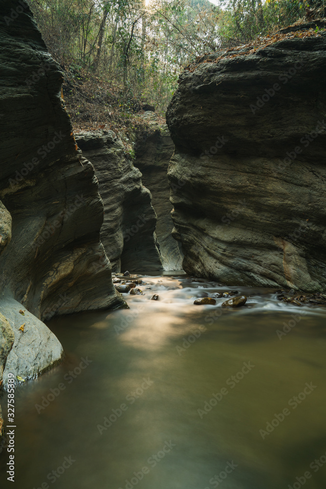 Fototapeta premium Streams in the rocks, beautiful views, Nan, Thailand