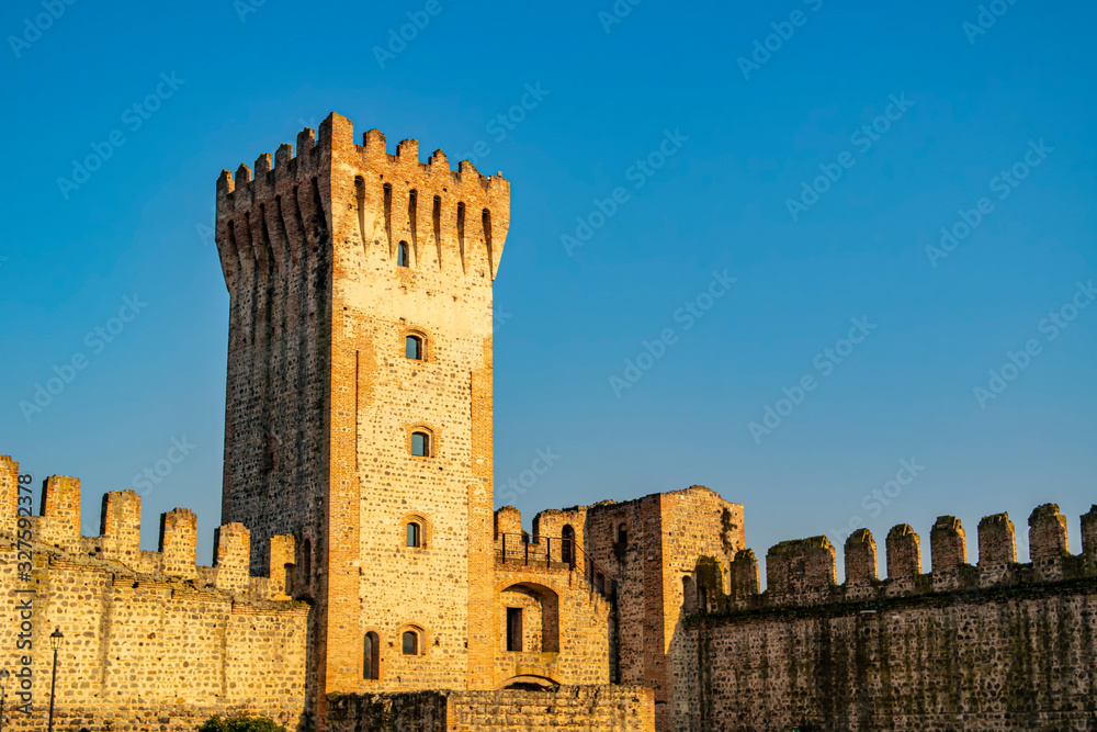 View of the Este castle in the province of Padua, Veneto - Italy