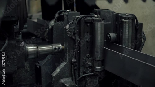 CNC Milling Machine Produces Metal Detail