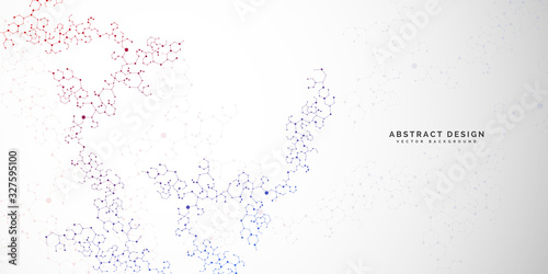 Dna, atom, neurons. Scientific concept of your design.Molecule structure and bond. Connected lines with dots. Medicine, technology, chemistry, science. Vector illustration
