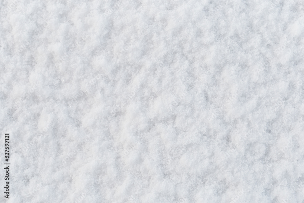 Texture of natural snow. Top view of the snow.