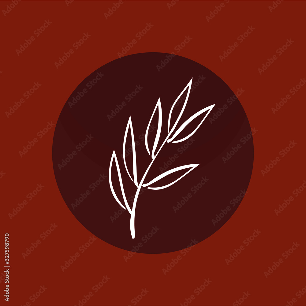 illustratuon Vector EPS print abstract premiun logo leaf nature