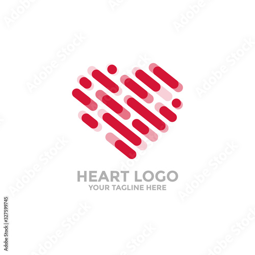 Heart logo. Heart line icons for your design