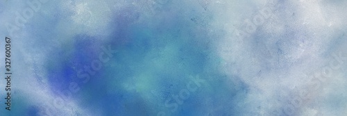 painted vintage horizontal texture background with cadet blue, light gray and pastel blue color