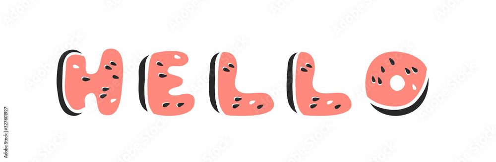 Watermelon ABC. Cartoon vector illustration fruits font. Hand drawn drawing vegetarian food. Actual Creative Vegan art work. Watermelon ABC and word Watermelon ABC. Cartoon vector illustration fruits font. Hand drawn drawing vegetarian food. Actual Creative Vegan art work. Watermelon ABC and word