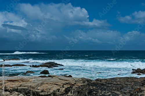 Sea shore on Atlantic ocean by Cape Town, South Africa