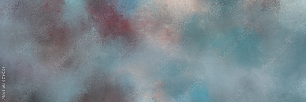 Fototapeta premium painted retro horizontal background banner with slate gray, ash gray and old mauve color