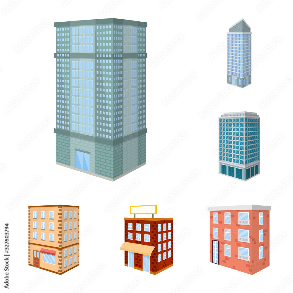 Vector illustration of city and build symbol. Collection of city and apartment vector icon for stock. Vector illustration of city and build symbol. Collection of city and apartment vector icon for stock.