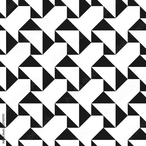 Vector creative seamless geometric pattern. Textile striped black and white texture. Abstract monochrome fabric background