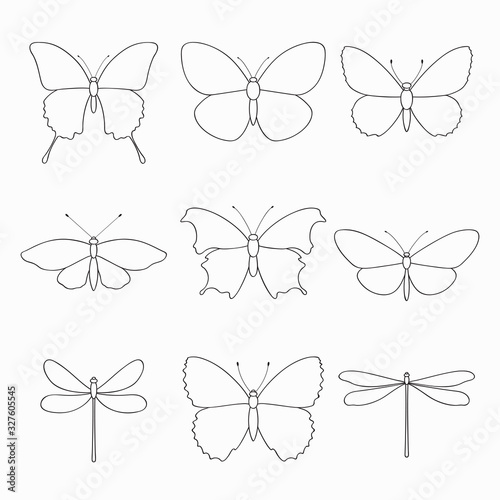 Naklejka Butterfly line 1